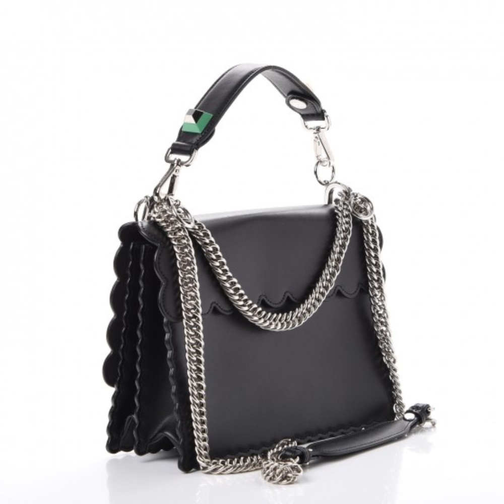 NEW Fendi Calfskin Studded Kan I Shoulder Bag - Picture 3 of 15